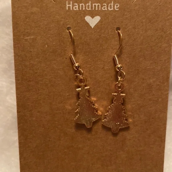 Green Red  Christmas Tree with Star Earrings - Picture 4 of 4